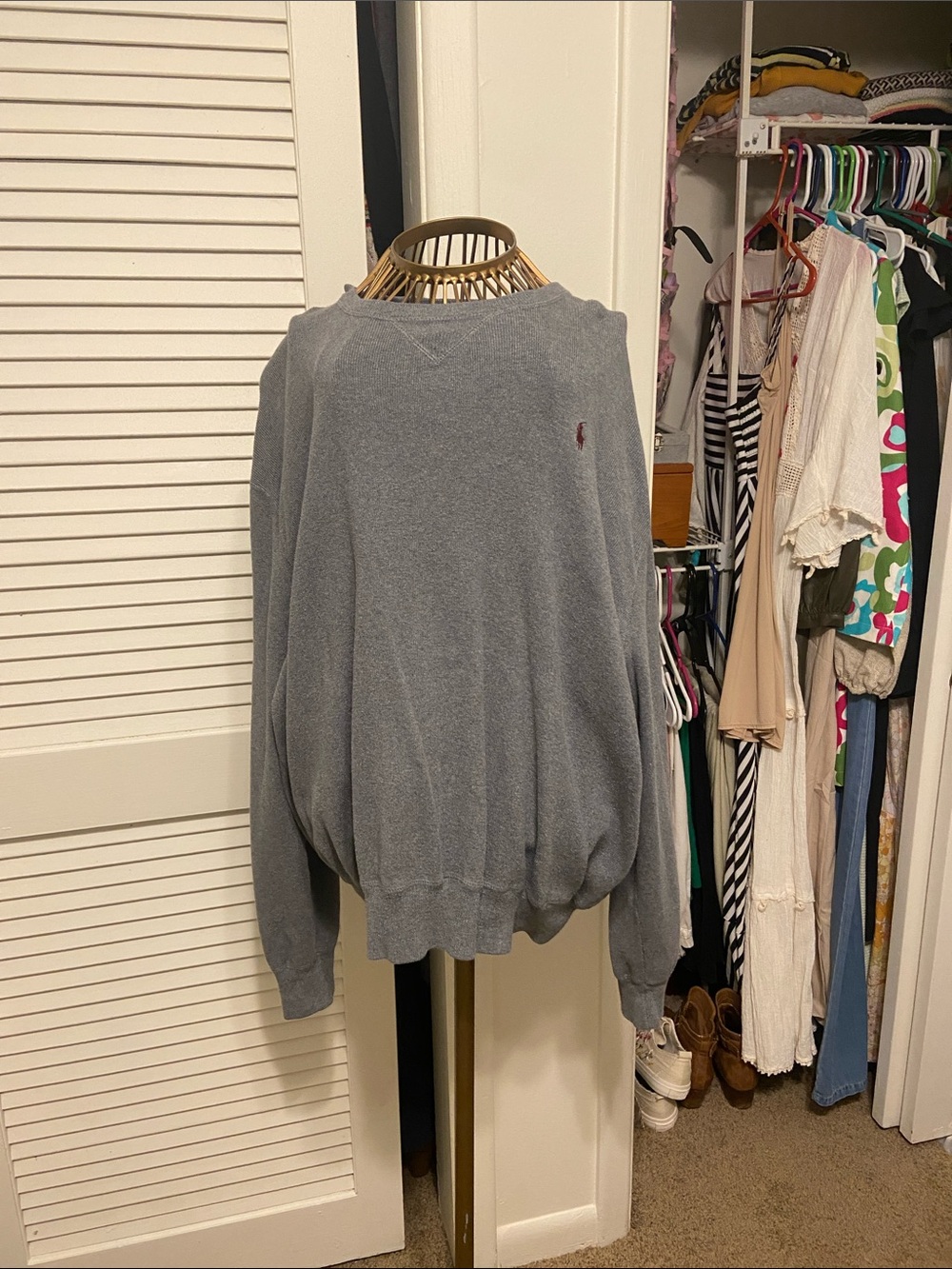Polo by Ralph Lauren Men’s Crewneck Sweater in Heather Gray
